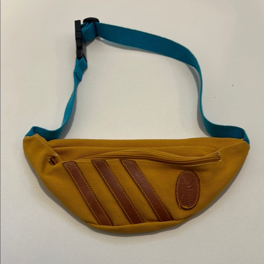 Birdie Yellow and Brown Belt Bag with Adjustable Strap